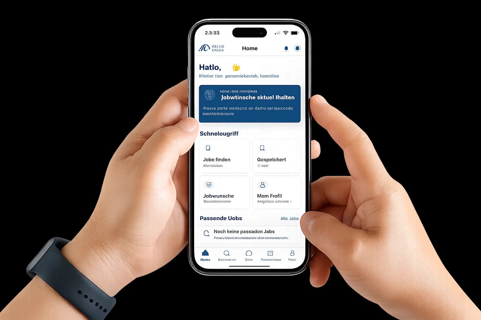 Hello Doctor App in der Hand